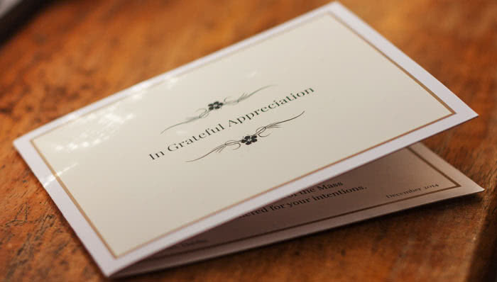 4-page Folding Acknowledgement Card